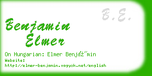 benjamin elmer business card